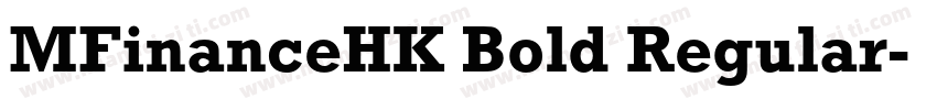 MFinanceHK Bold Regular字体转换